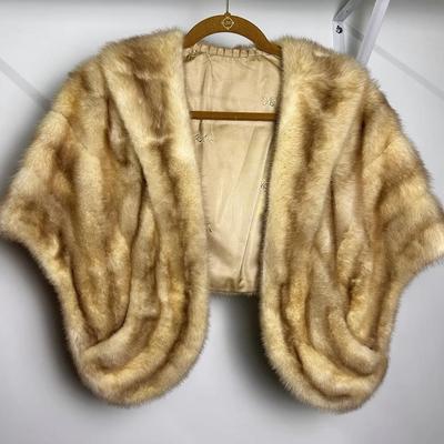 Vintage Mink Fur Stole - Size S/M