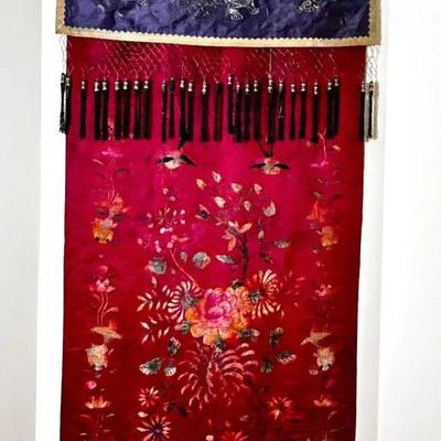 Chinese Silk Embroidered Textile - 113x32”