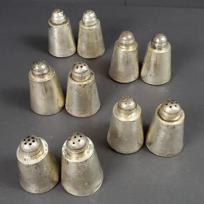 Sterling Silver Salt Shakers - 2.25” Tall 