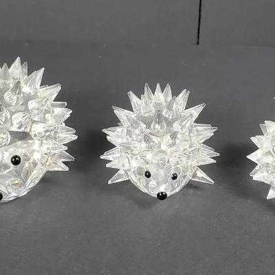 Swarovski Crystal Hedgehog Family 