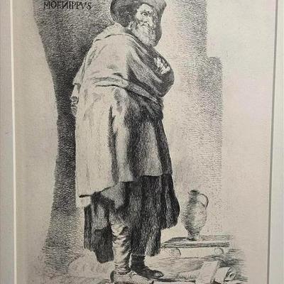 “Menippis” Print By Goya After Velazquez - Framed 26x22”
