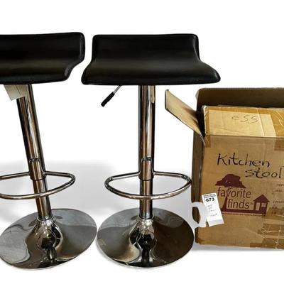 Adjustable Bar Stools (3): Leick Furniture, One Unassembled In Box