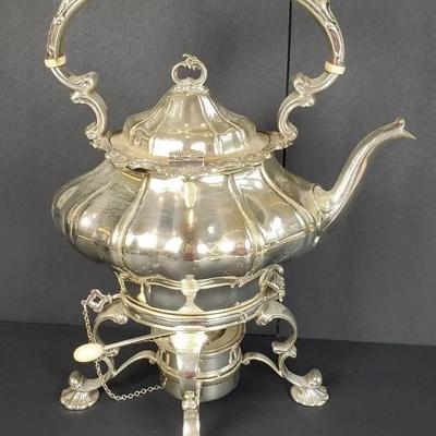 Sterling Silver Gorham “Strasbourg” Kettle On Warming Stand - 2 1/2 Pint - 1555 grams