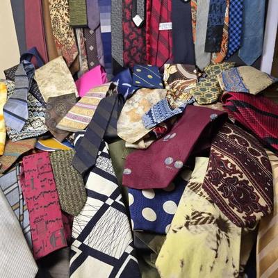Decades of Vintage Neck Ties - Over 50 - Saks Fifth Ave, Rooster, Italian Silk, More