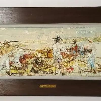 Jose Salazar Ruiz Esparza Signed Painting On Canvas “La Panga”