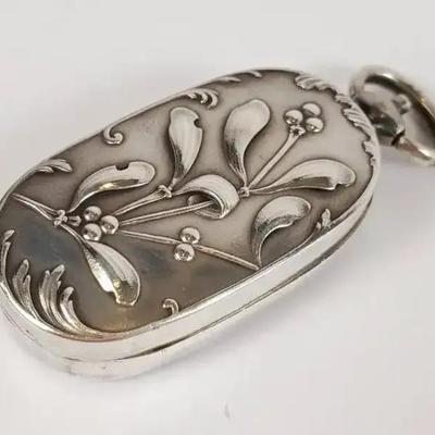 Antique French 800 Silver Art Nouveau Porte Louis Coin Holder 