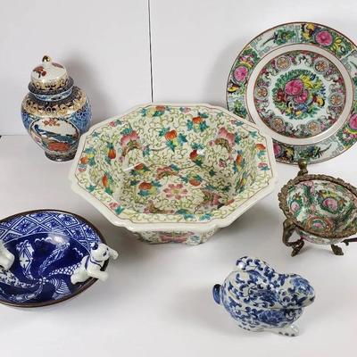 Rose Medallion Plate & More Asian Ceramics: 