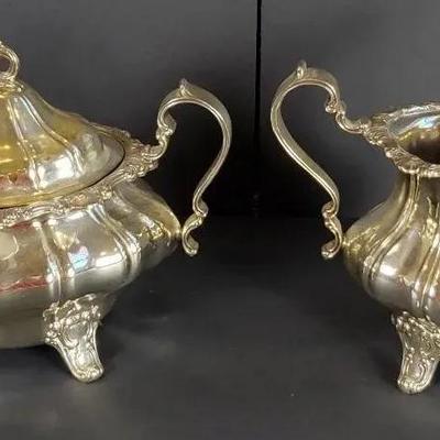 Sterling Silver Gorham “Strasbourg” Creamer & Lidded Sugar Bowl - 752 grams