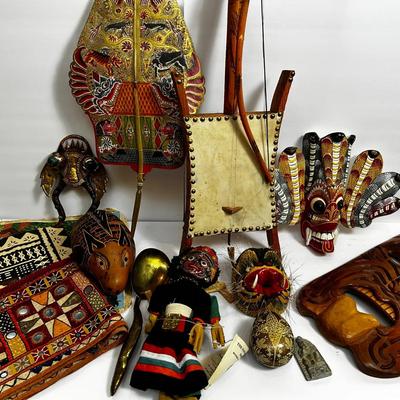 International Folk Art & Decor: Bedouin Violin, Carved Wood Mask & More
