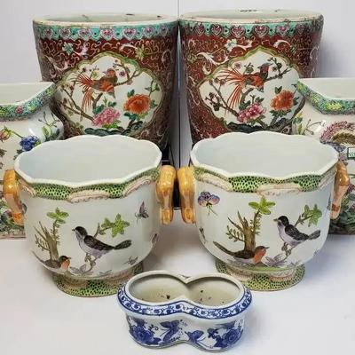 Asian Planters & Wall Pockets