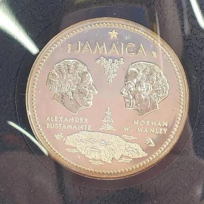 Sterling Silver Jamaica $10 Proof Coin - 1972