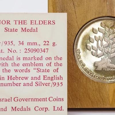 935 Silver Israel State Medal: Honor The Elders