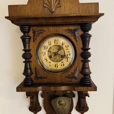 German Wall Clock Freischwinger 19or 20th Century