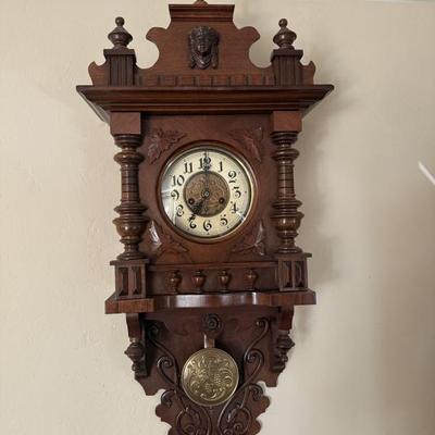 Gustav Becker Wall Clock
Late 19th or 20th. century .