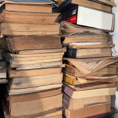 2 Stacks Of Vintage Car Manuals & Books