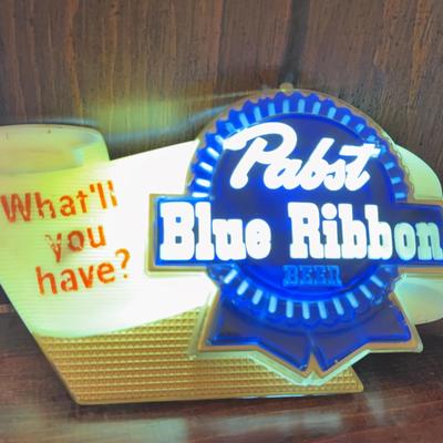 Pabst Blue Ribbon Beer Vintage Light