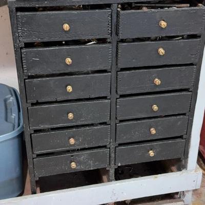 Antique Cabinet Filled With Tools