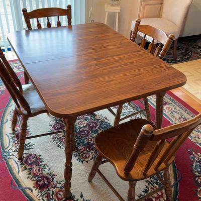 Wood Kitchen Table & 4 Chairs
