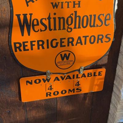 Vintage Westinghouse Refrigerators Sign