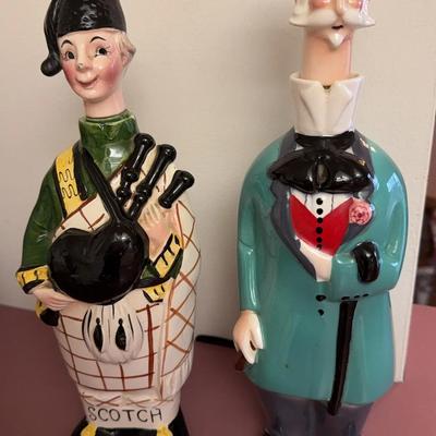 2 vintage Alcohol Decanters