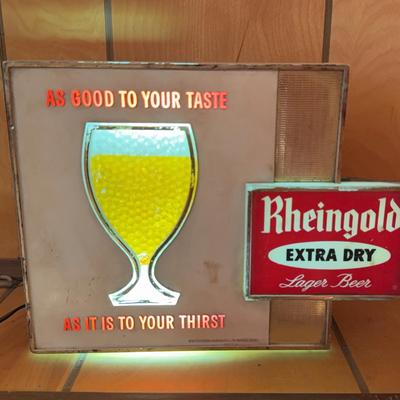 Rheingold Beer Light Up Beer Sign