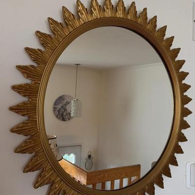 Antique Round Mirror 