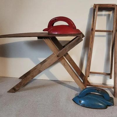 Doll Size Irons & Ironing Boards 1940-1950s