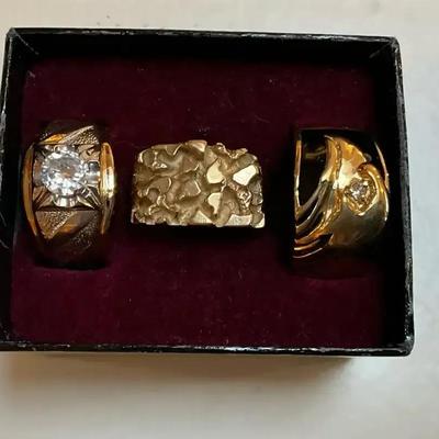 Trio of Men's Rings 