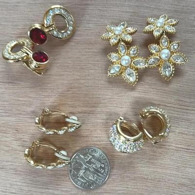 Christian Dior and Swarovski Earrings 