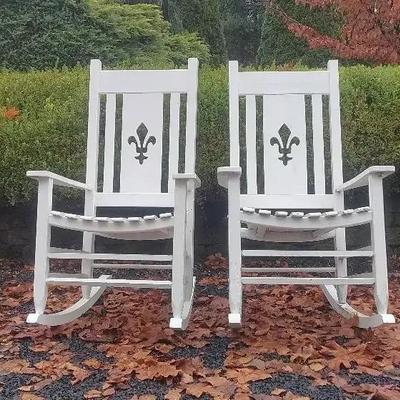 Wooden Fleur de Lis Rockers 