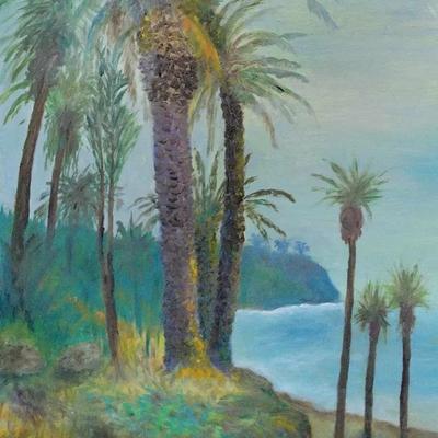 "POINT FERMIN TREES" ORIGINAL PAINTING BY STAN CORBETT 