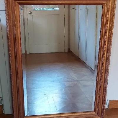 VINTAGE MIRROR WITH GOLD-COLORED FRAME