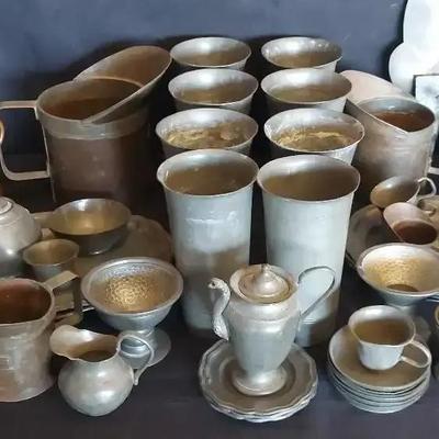 GIANT PEWTER LOT 