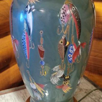 Sale Photo Thumbnail #104: Bob Timberlake Fishing lure Table Lamp 