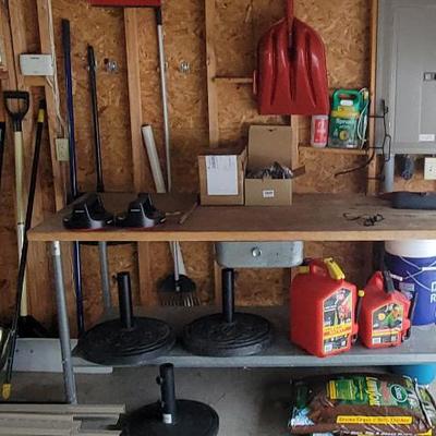 Sale Photo Thumbnail #217: Workbench and Umbrella Stands