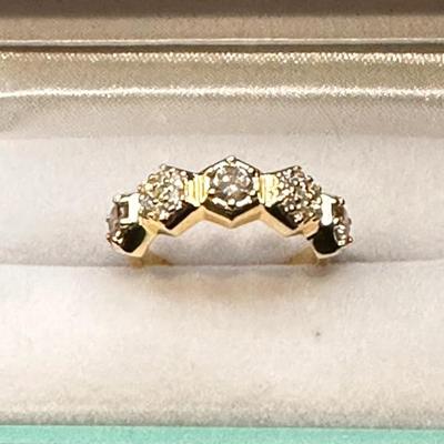 Sale Photo Thumbnail #41: 14k gold and diamond ring - includes appraisal certificate 