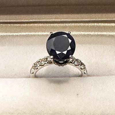 Sale Photo Thumbnail #39: 14k gold, sapphire and diamond ring - includes appraisal certificate 