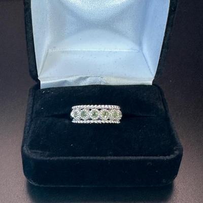 Sale Photo Thumbnail #51: 14k gold green sapphire ring - includes appraisal certificate 