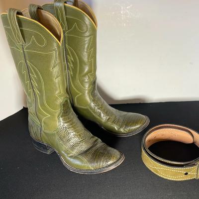 Green Lizard Boots And belt 