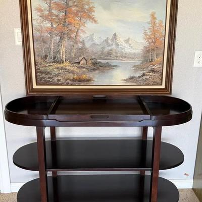 Bar Cart And Autumn Canvas Painting 