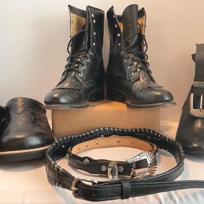 Assorted Lot Of Women’s Shoes, Brighton Belt And Miscellaneous Belts