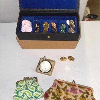 Vintage Clip On Earrings, Coin Purses And More 
