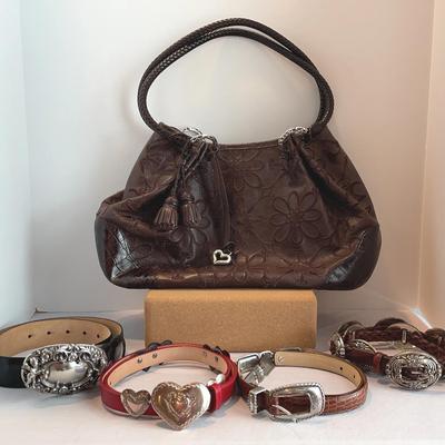 Assorted Lot Of Women’s Brighton Belts And Purse 
