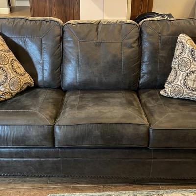 Charcoal Grey 3 Cushion Sofa From Ashley Furniture.