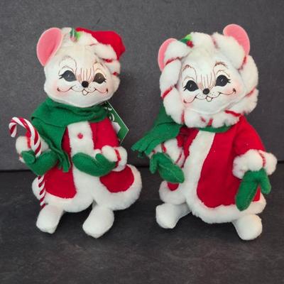 2009 Annalee Peppermint Twist Mice - 9" Tall