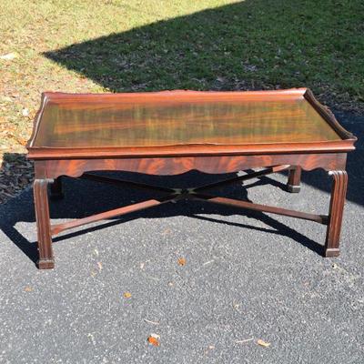 Vintage Expertly Crafted Stickley Burl Wood Coffee Table - 46" x 26" x 19" - Pristine Condition