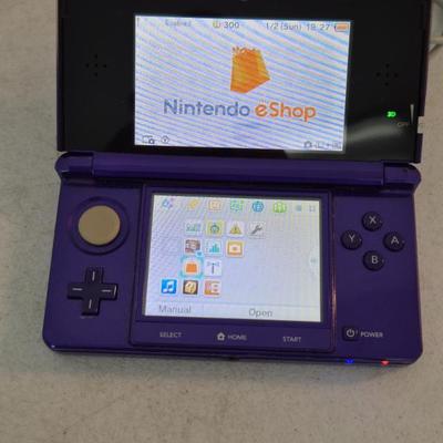 Nintendo 3DS Hand-Held Console with T0812 Adapter - Midnight Purple