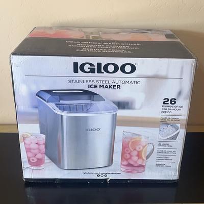 Compact Igloo Stainless Steel Automatic Ice Maker