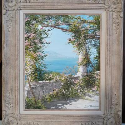 Original Oil Painting by Liliana Frasca "Capri Villa San Michele"