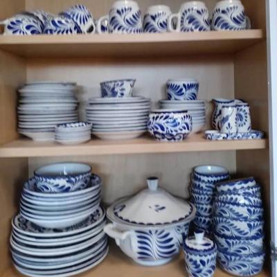 HUGE Hand Painted Anfora Dishware Set